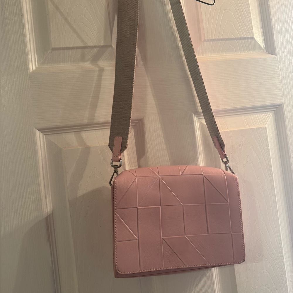 Ecco light Pink Geometric Crossbody Bag